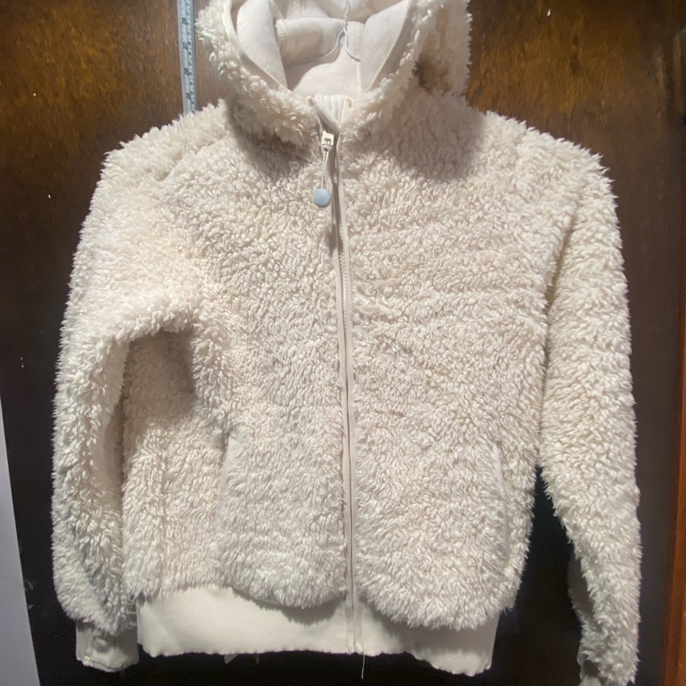 Athleta Cream Fleece Kids Jacket